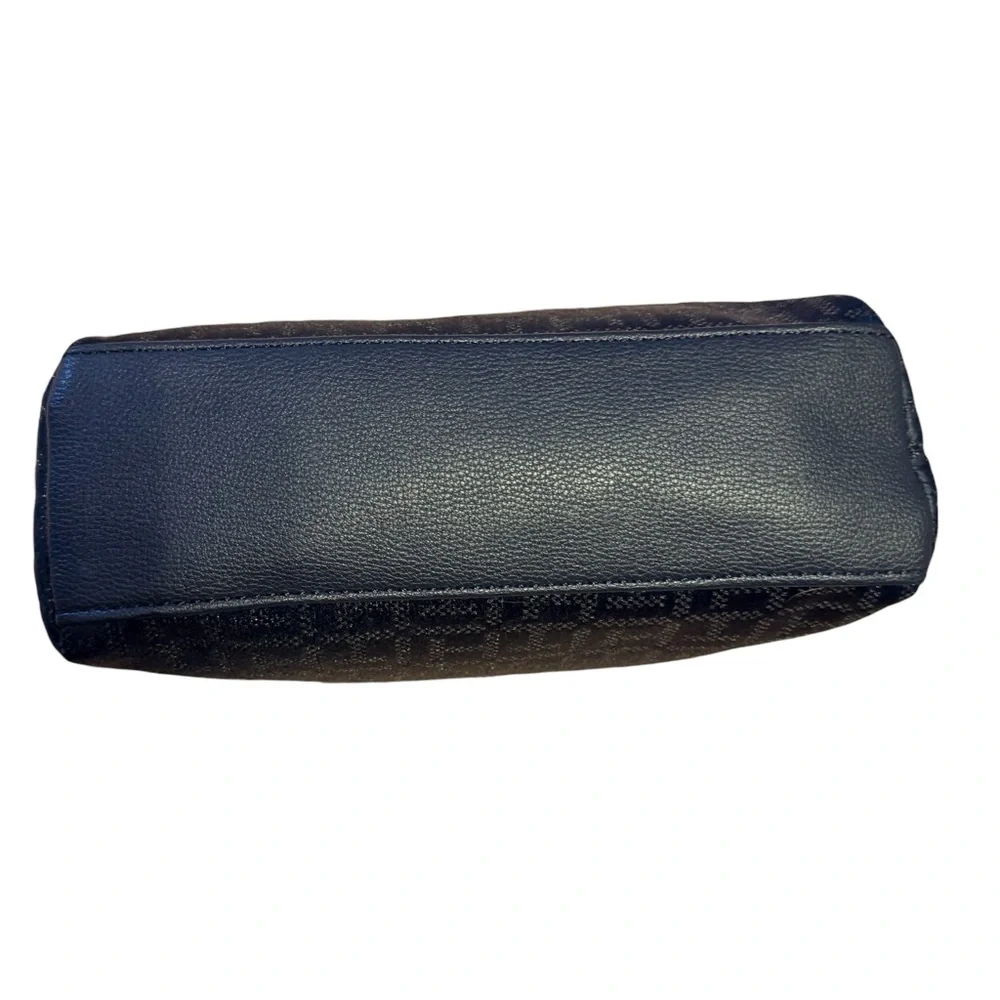 Tommy Hilfiger Dark Navy Monogram Crossbody Bag Adjustable Strap Gold Hardware - Picture 10 of 14